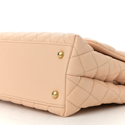 Chanel Caviar Quilted Small Coco Handle Flap Beige 10 of 11