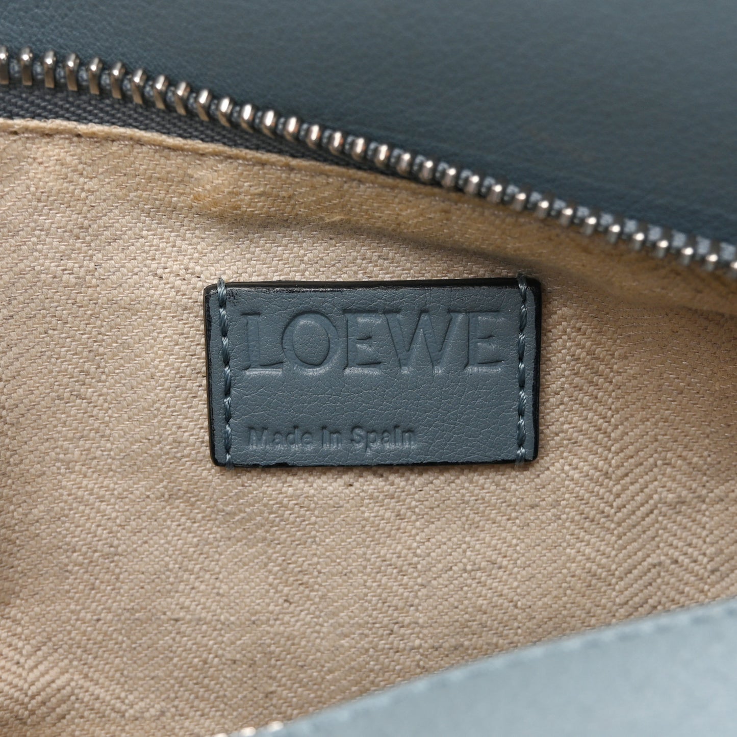 Calfskin Small Puzzle Bag Stone Blue