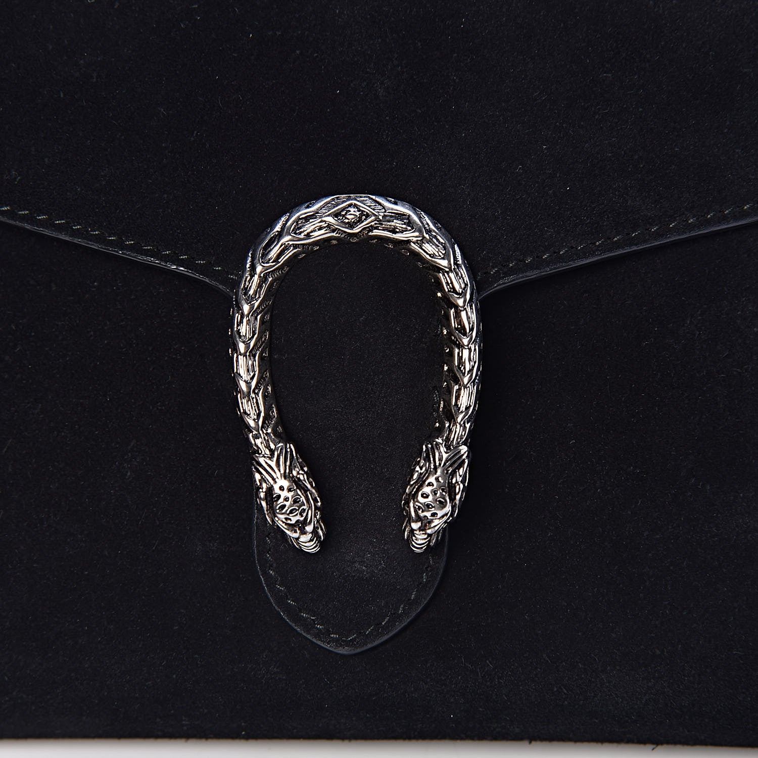 Gucci Suede Mini Dionysus Chain Wallet Black 10 of 14
