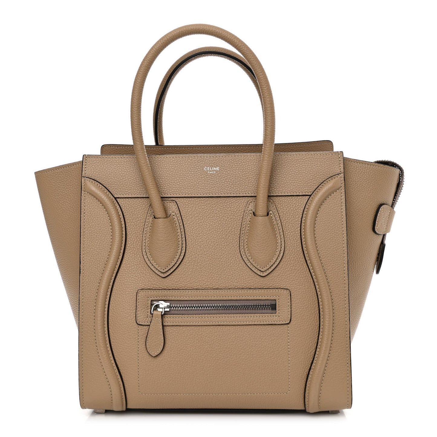 Drummed Calfskin Micro Luggage Dune