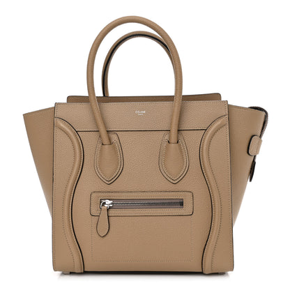 Celine Drummed Calfskin Micro Luggage Dune 1 of 11