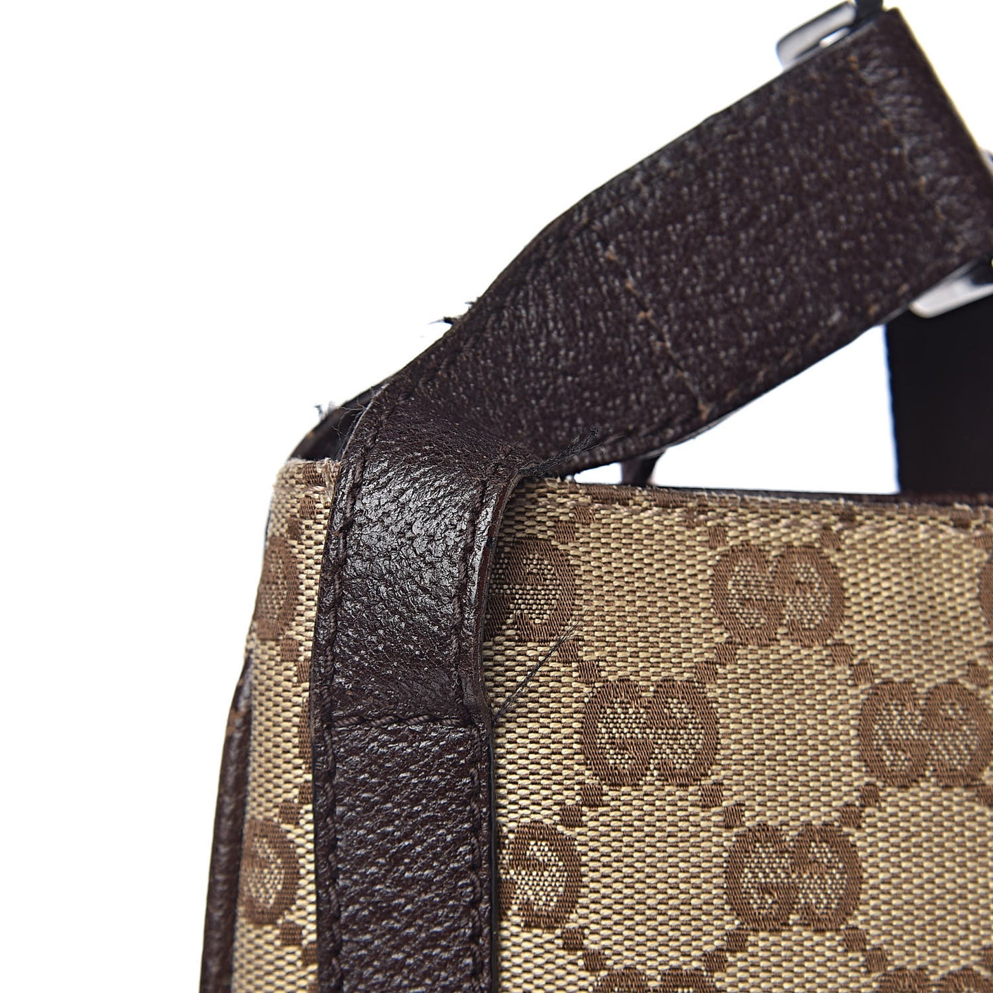 Monogram Large Flat Messenger Bag Dark Brown