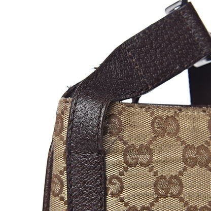 Gucci Monogram Large Flat Messenger Bag Dark Brown 12 of 13