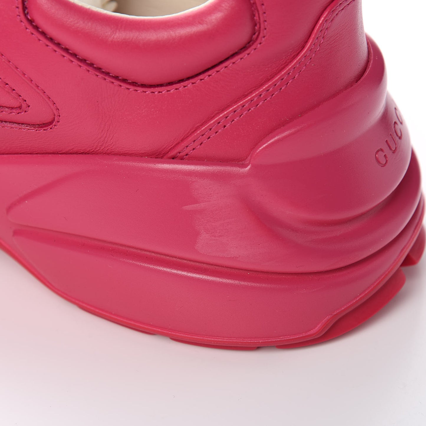 Calfskin Logo Mens Rhyton Sneakers 7.5 Box Pink