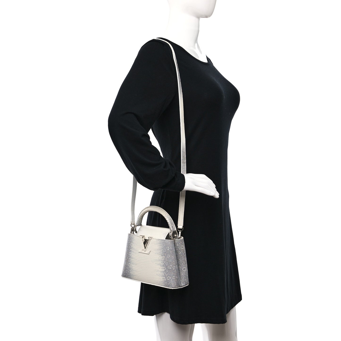 Lizard Capucines Mini White