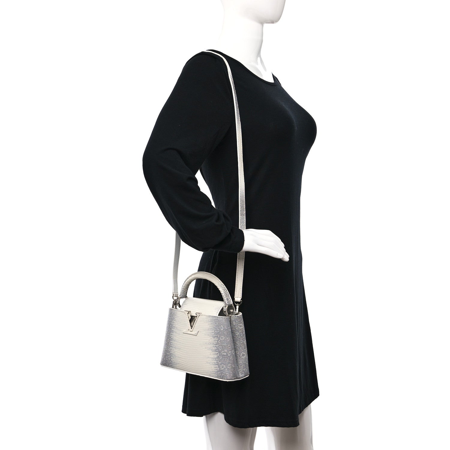 Louis Vuitton Lizard Capucines Mini White 2 of 11