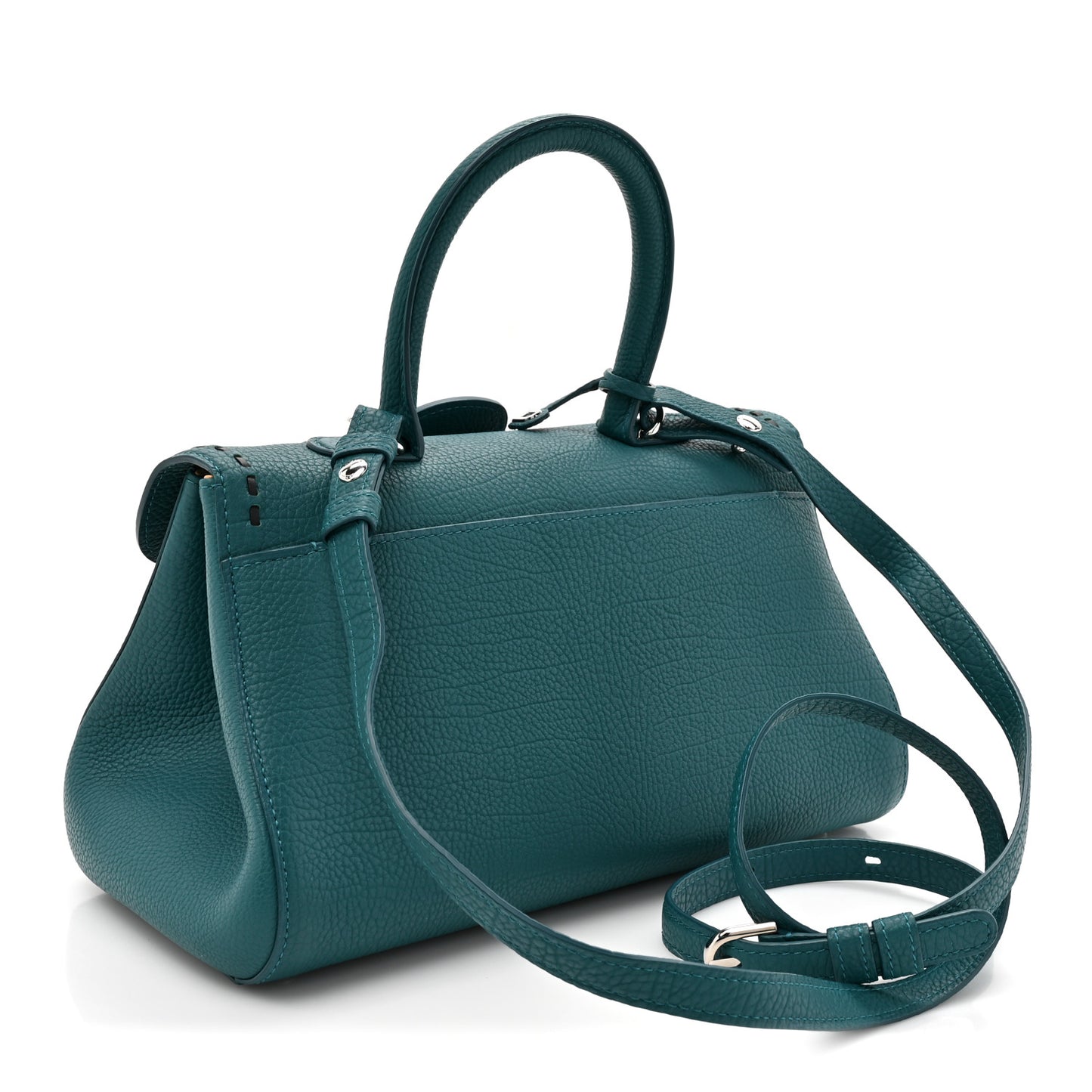 Rodeo Calfskin Surprique Mini Brillant East West Satchel Blue