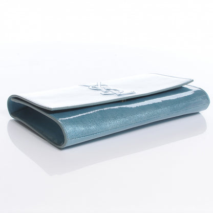 Saint Laurent Patent Belle de Jour Clutch Light Blue 4 of 7