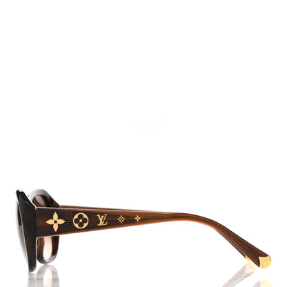 Louis Vuitton Acetate Obsession GM Sunglasses Z0459W Brown Glitter 3 of 9