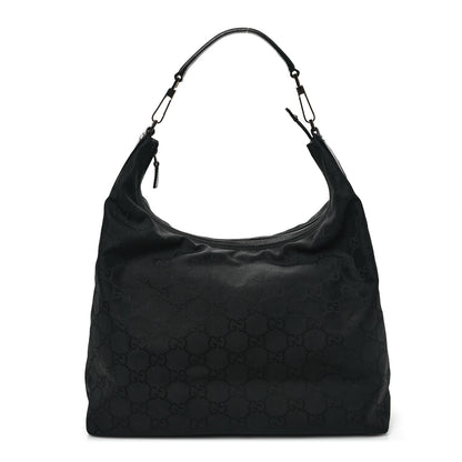 Gucci Nylon Monogram Hobo Black 1 of 12