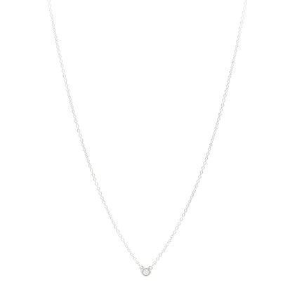 Tiffany Sterling Silver Diamond .03ct Elsa Peretti Diamonds by the Yard Pendant Necklace 1 of 4