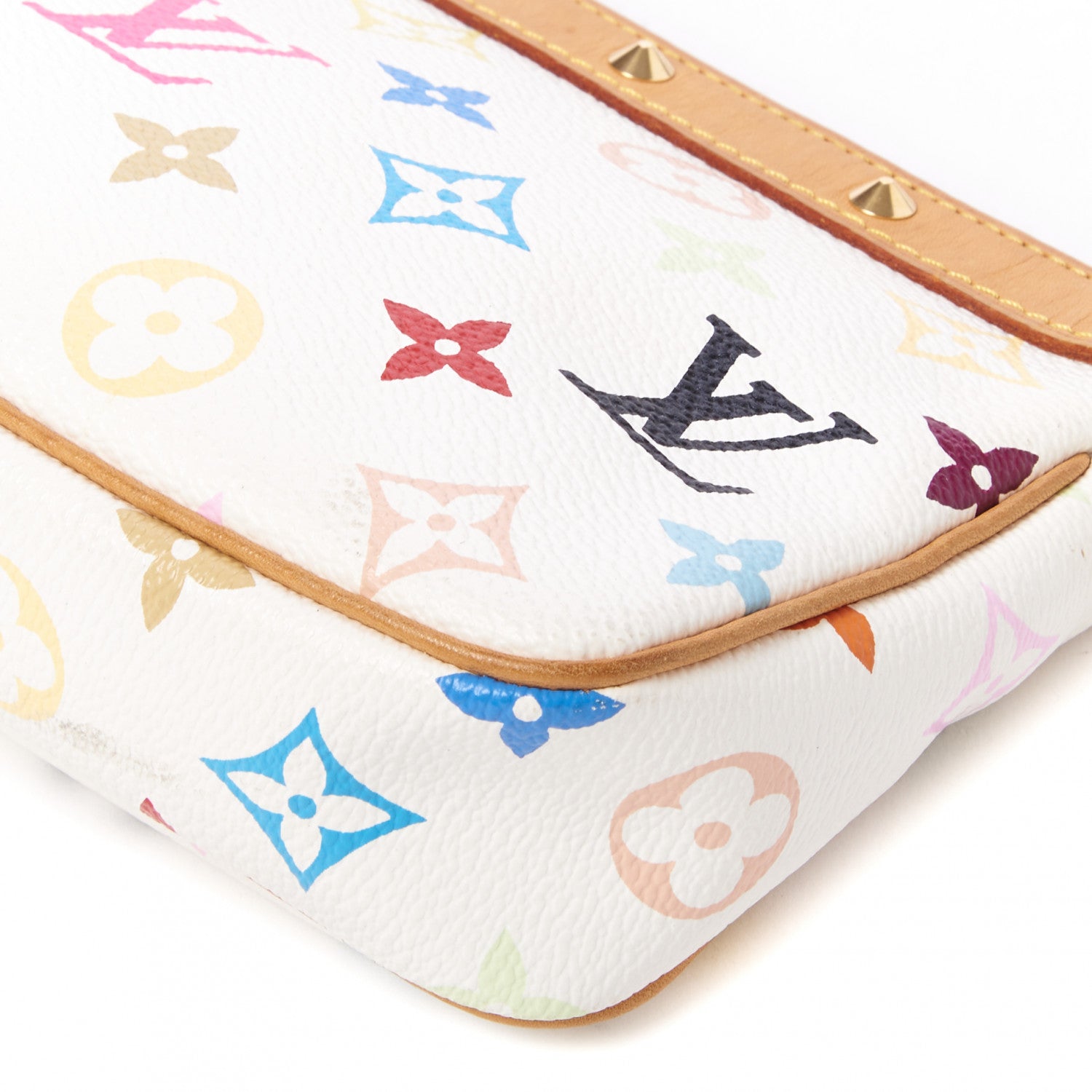 Louis Vuitton Monogram Multicolor Pochette Accessories White 4 of 7