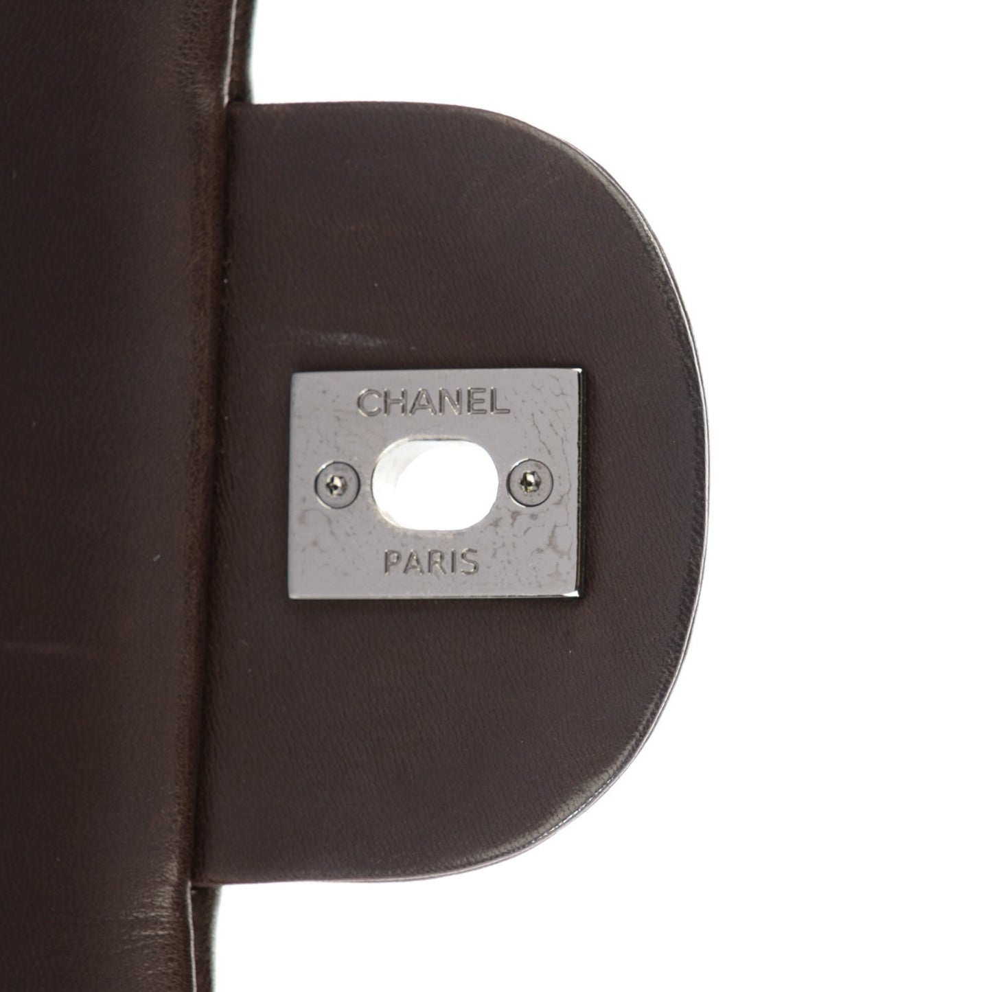 Lambskin Quilted Large 3 Flap Brown