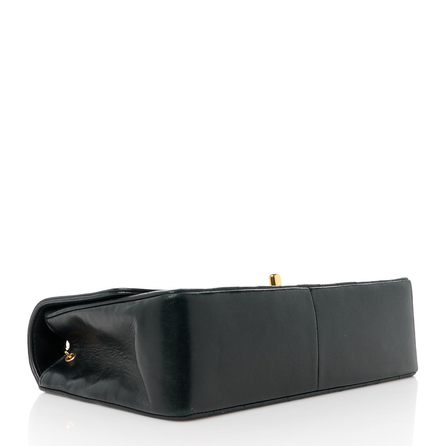 Lambskin Medium Single Flap Black