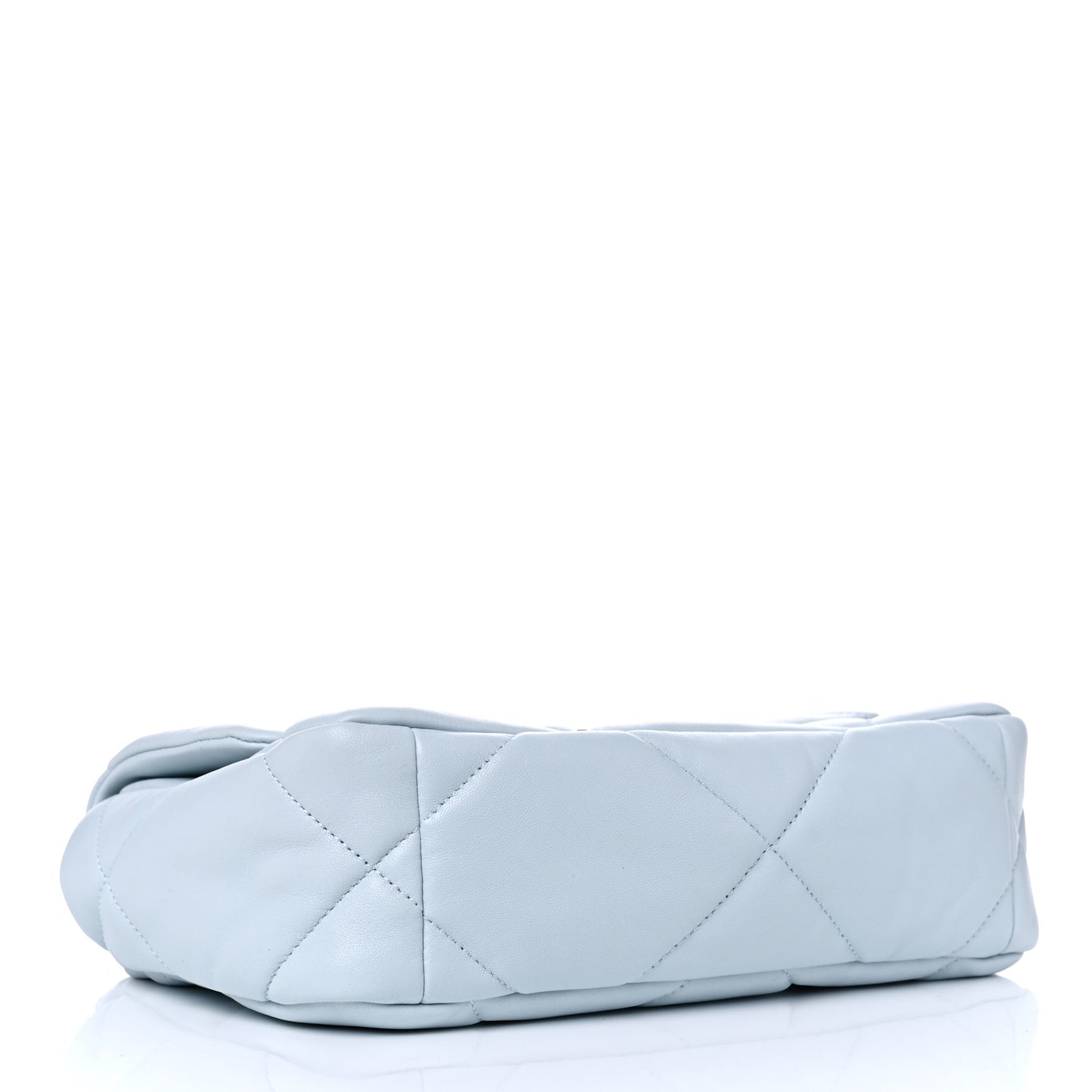 Lambskin Quilted Medium Chanel 19 Flap Light Blue