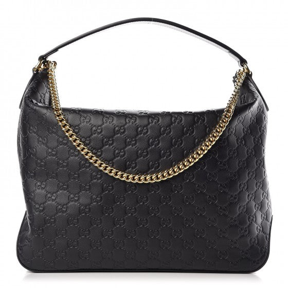 Gucci Guccissima Signature Large Linea A Hobo Black 1 of 9
