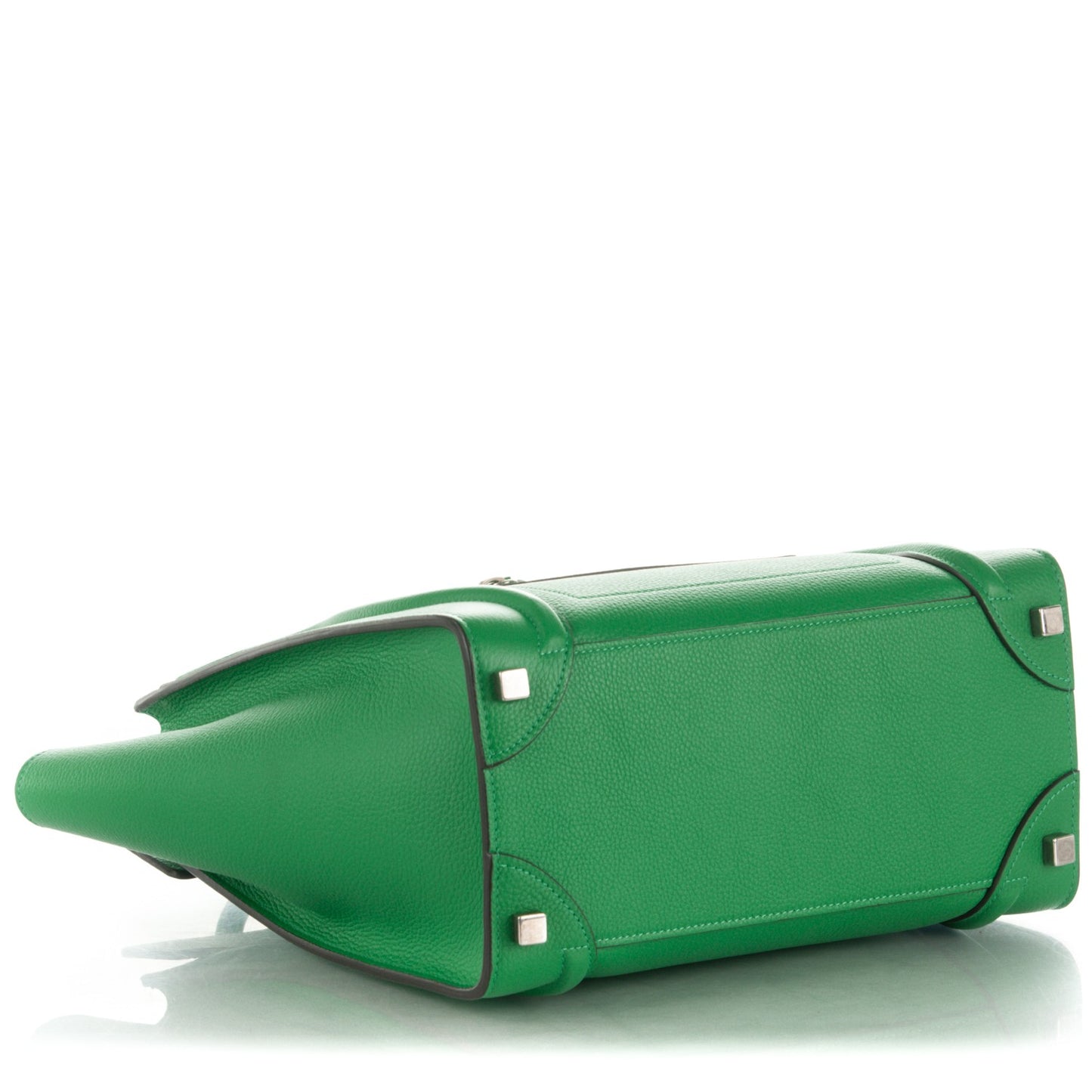 Drummed Calfskin Micro Luggage Mint