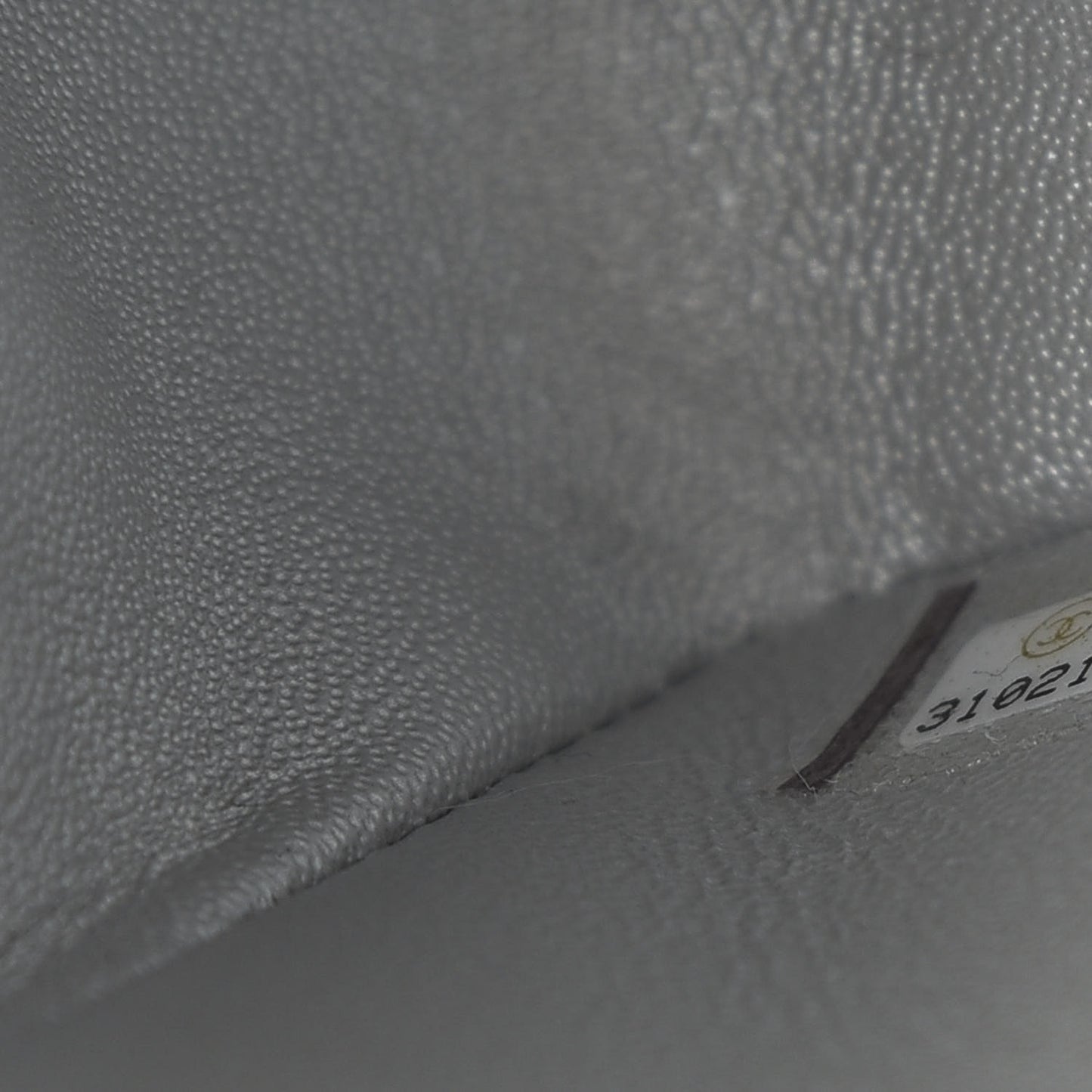 Metallic Lambskin Quilted Mini Rectangular Flap Silver