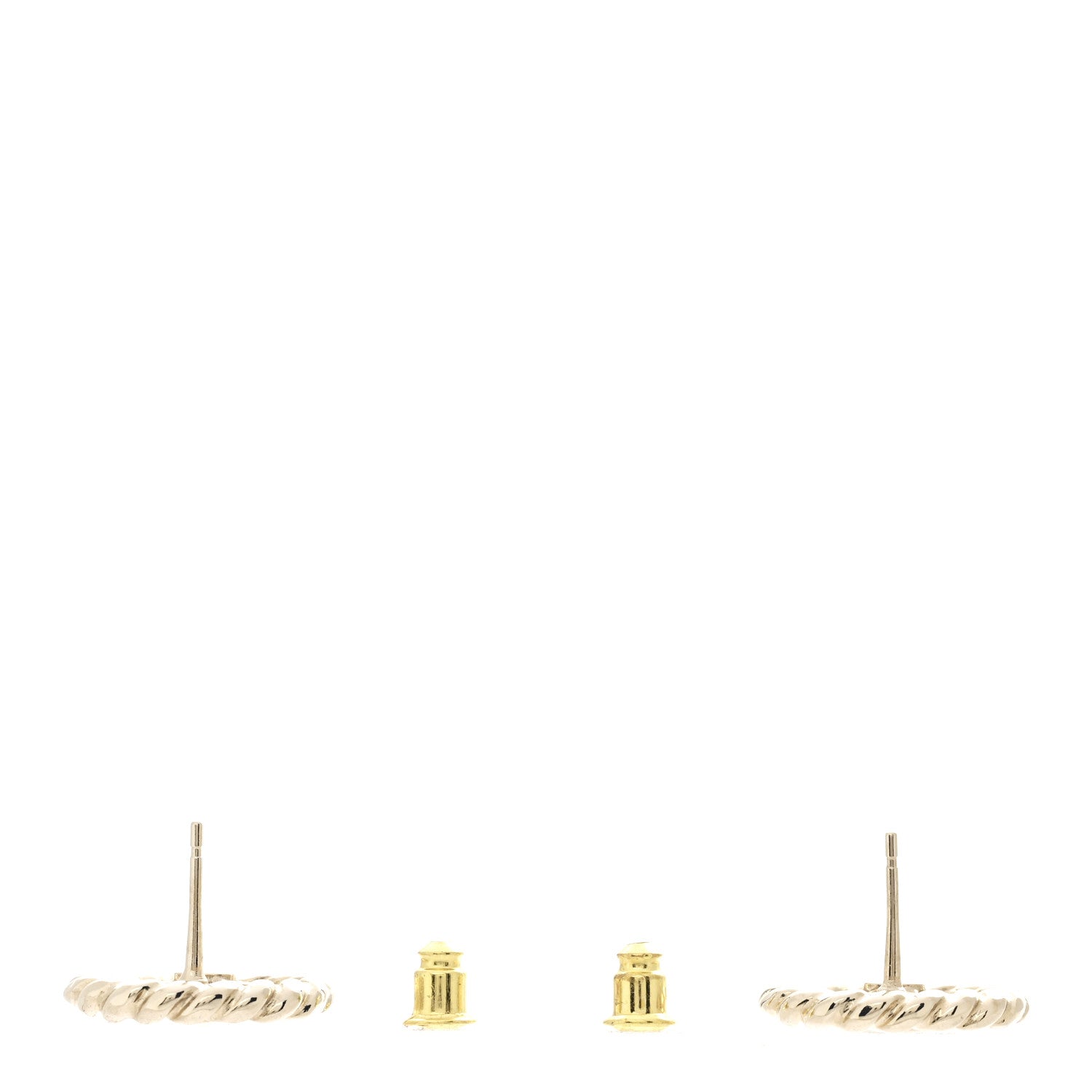 Chanel Twisted CC Round Earrings Gold 3 of 4