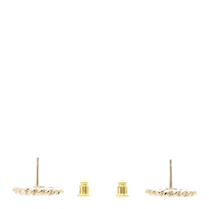 Chanel Twisted CC Round Earrings Gold 3 of 4