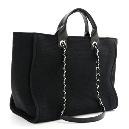 Chanel Mixed Fibers Small Deauville Tote Black 3 of 10