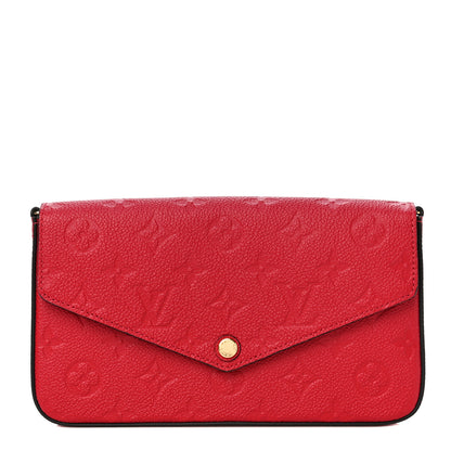 Louis Vuitton Empreinte Pochette Felicie Chain Wallet Scarlet 1 of 10