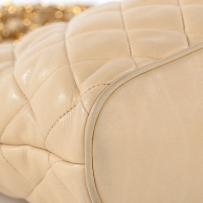 Chanel Lambskin Quilted Tote Beige 11 of 12