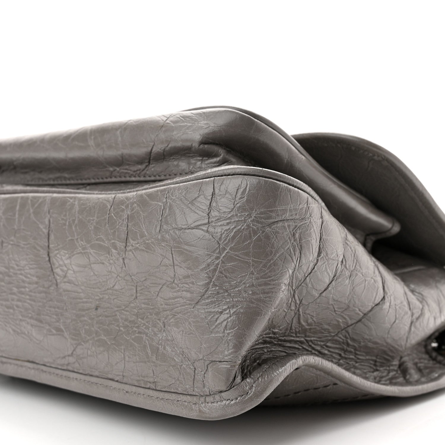 Saint Laurent Crinkled Calfskin Matelasse Monogram Medium Niki Chain Satchel Fog 10 of 10