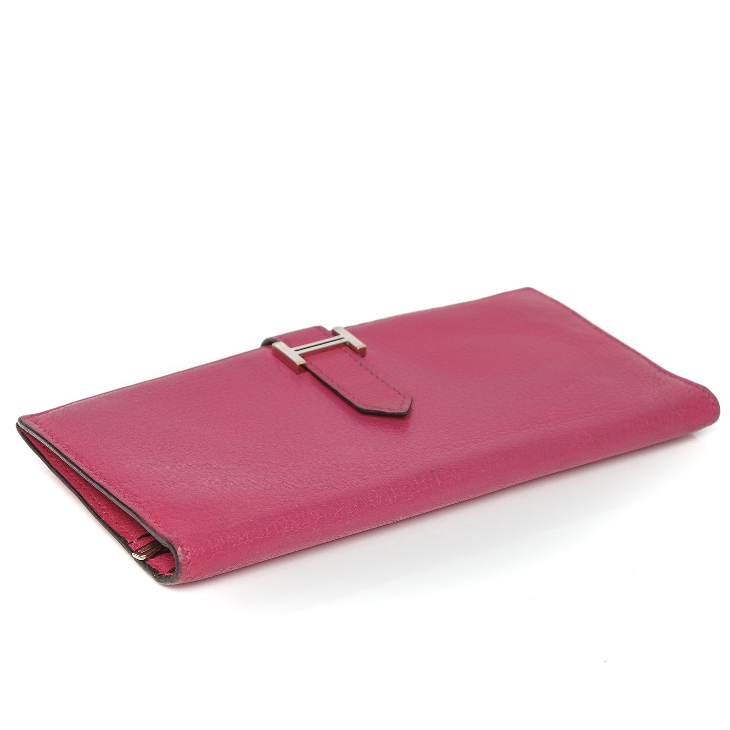 Hermes Chevre Mysore Bearn Gusset Wallet Rose Shocking 4 of 6