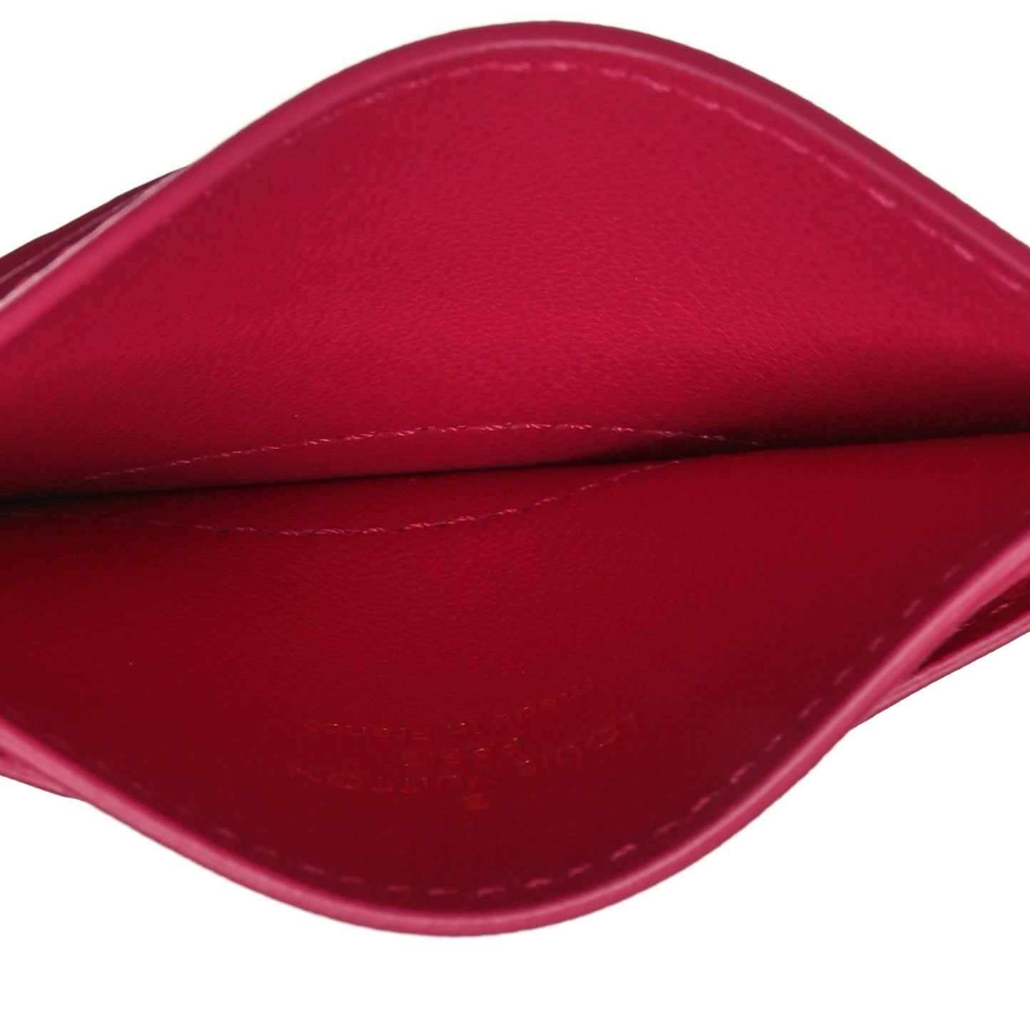 Lambskin Embossed Monogram Coussin Card Holder Bougainvillier