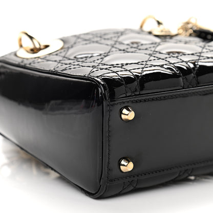 Christian Dior Patent Cannage Mini Lady Dior Black 9 of 11