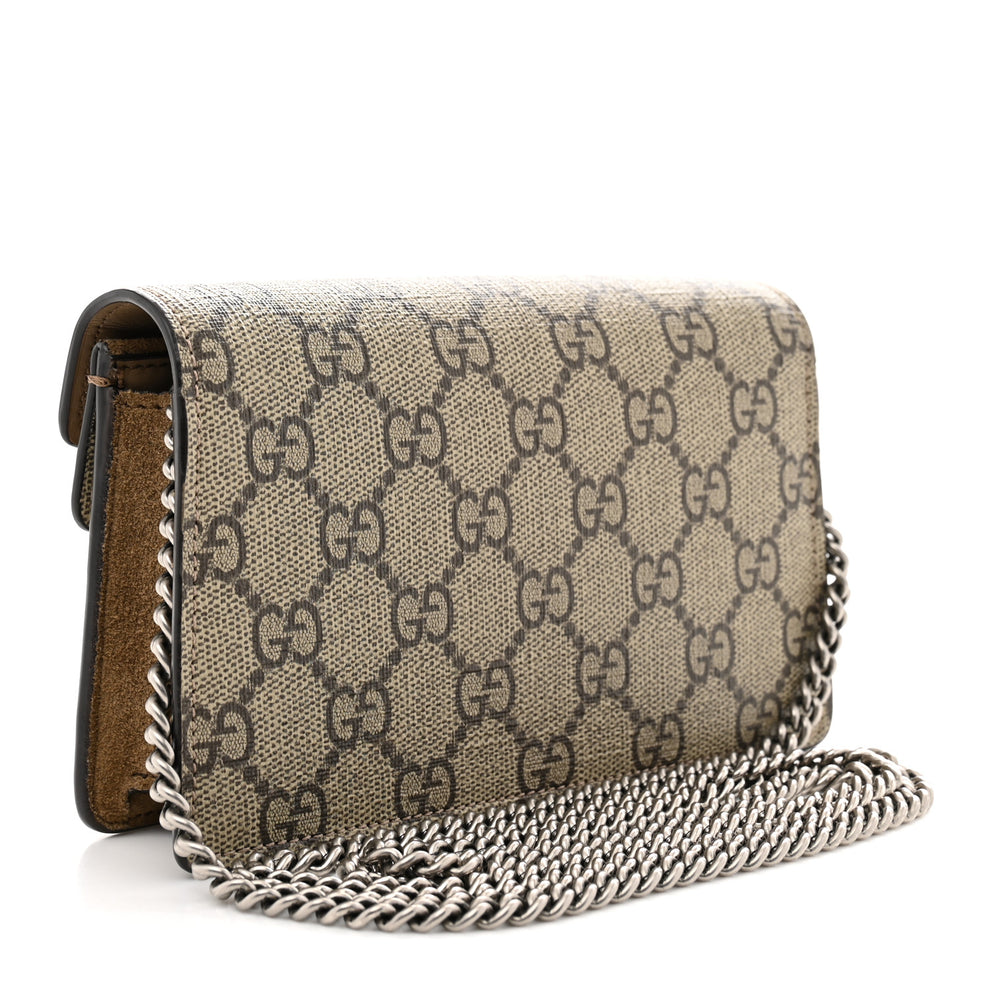 Gucci GG Supreme Monogram Super Mini Dionysus Shoulder Bag Taupe ...