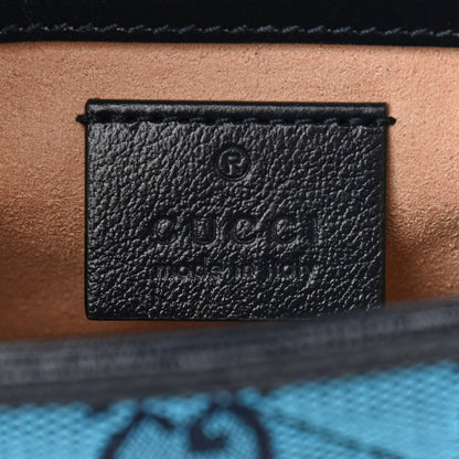 Gucci Monogram Multicolor Matelasse Diagonal Super Mini GG Marmont Shoulder Bag Light Blue 6 of 11
