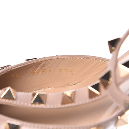 Valentino Garavani Calfskin Nappa Rockstud Ankle Strap 65mm Pumps 39.5 Light Stone Poudre 8 of 9