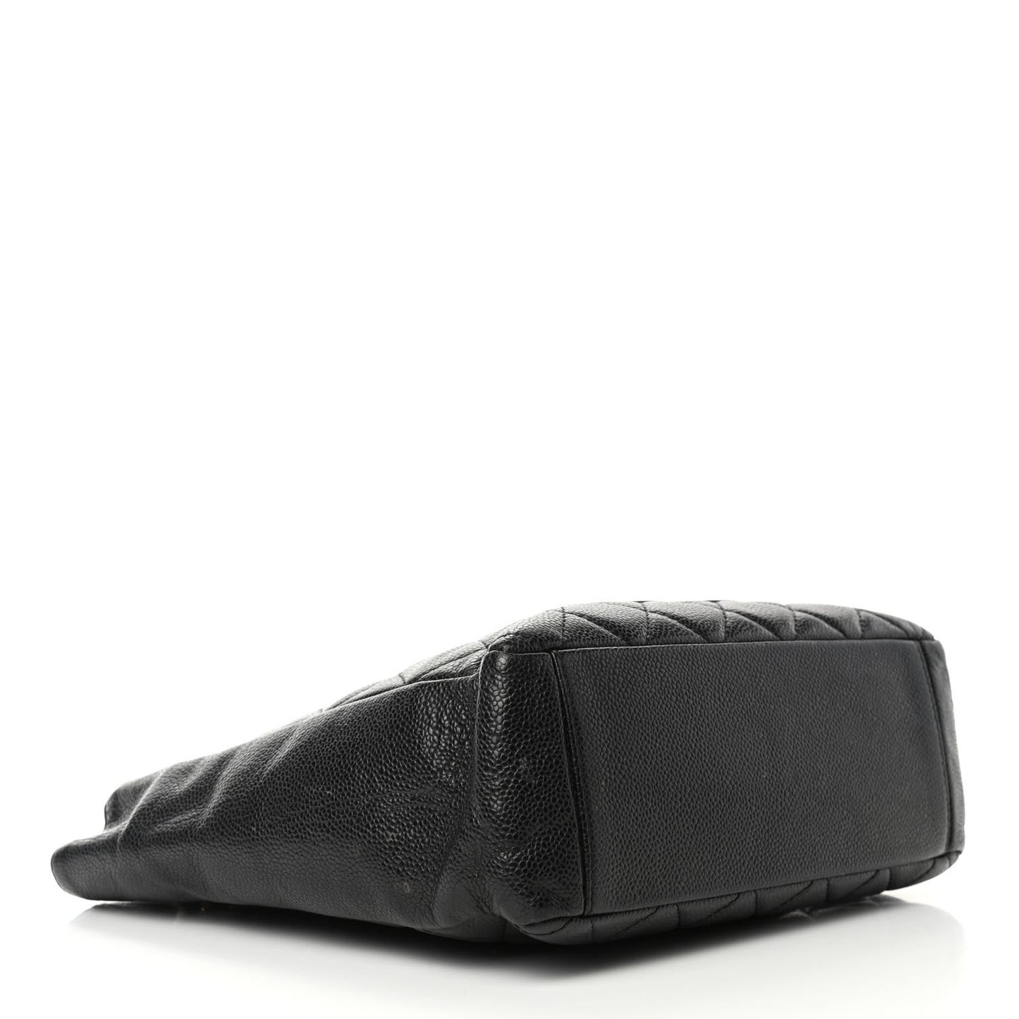 Caviar Quilted Petit Shopping Tote PST Black