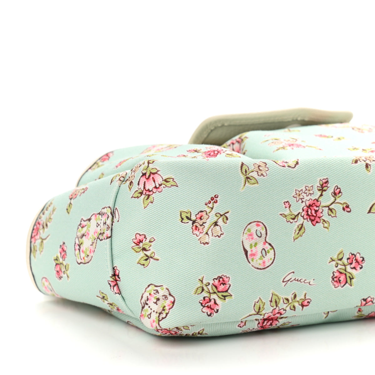 Gucci Canvas Floral Childrens Tote Light Blue 9 of 10
