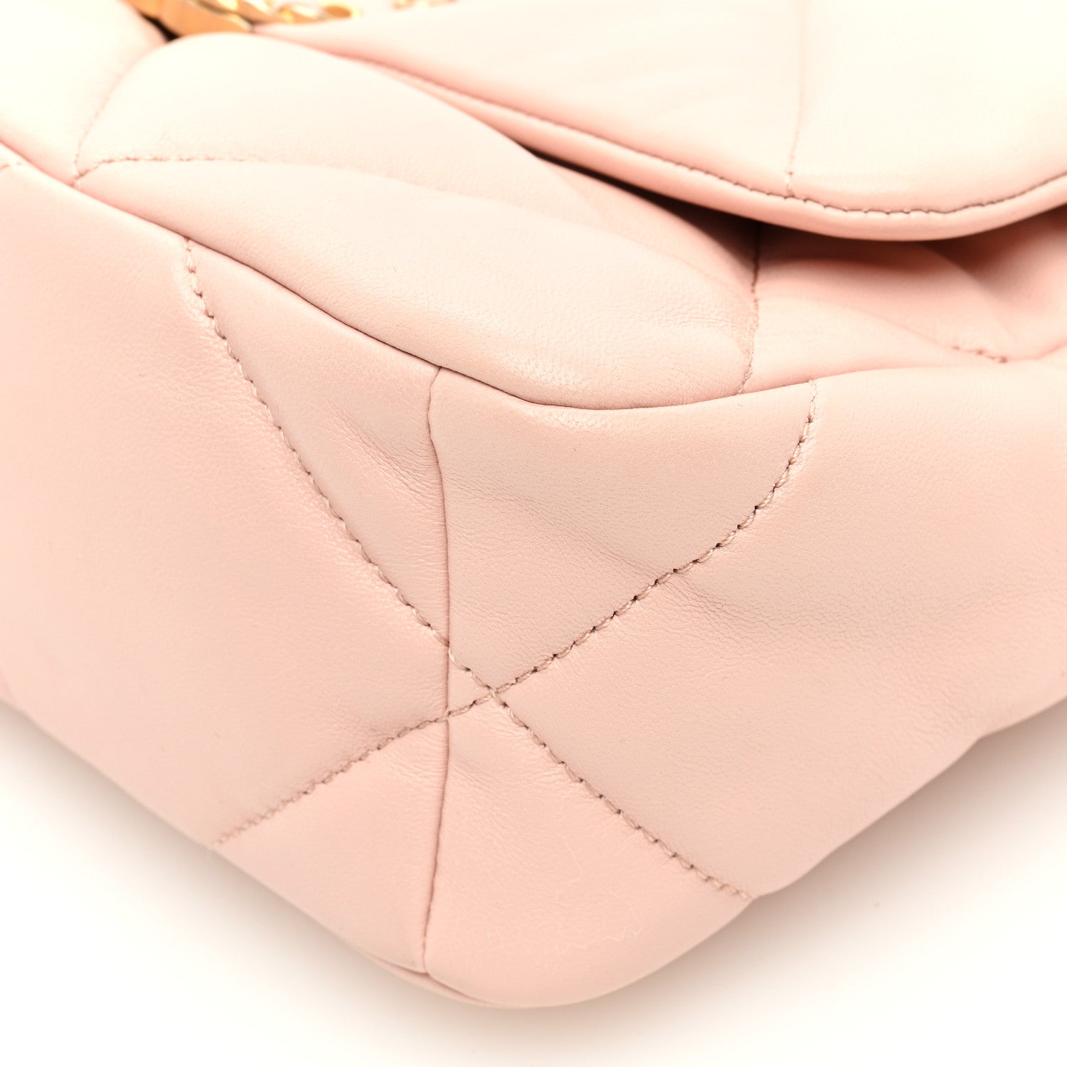 Chanel Goatskin Quilted Medium Chanel 19 Flap Light Pink 10 of 10