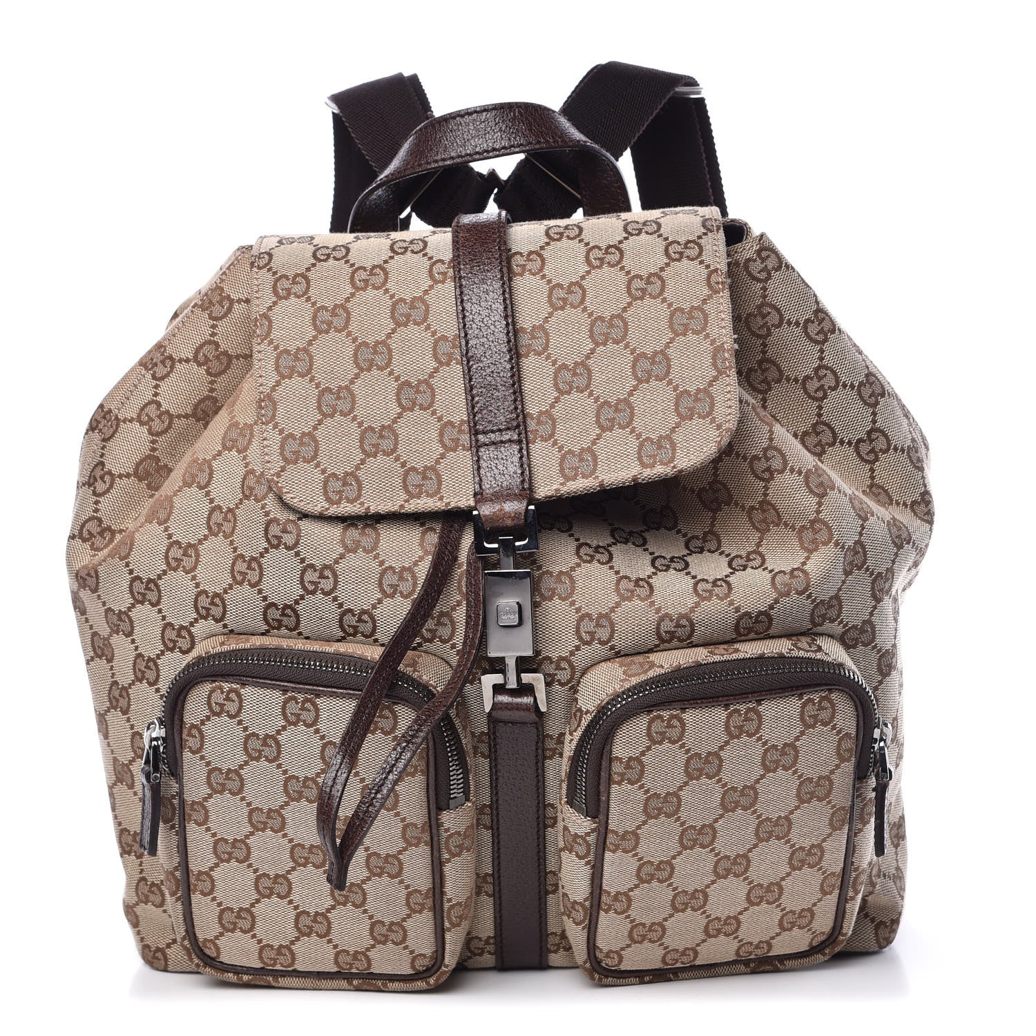 Gucci Monogram Backpack Dark Brown 1 of 21