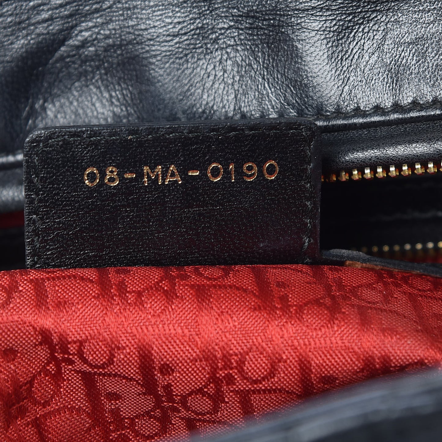 Lambskin Cannage Large Lady Dior Black