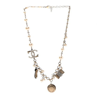 Chanel Pearl CC Charm Short Necklace Gold 3 of 9