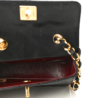 Chanel Lambskin Quilted Micro Mini Flap Bag Black 4 of 24