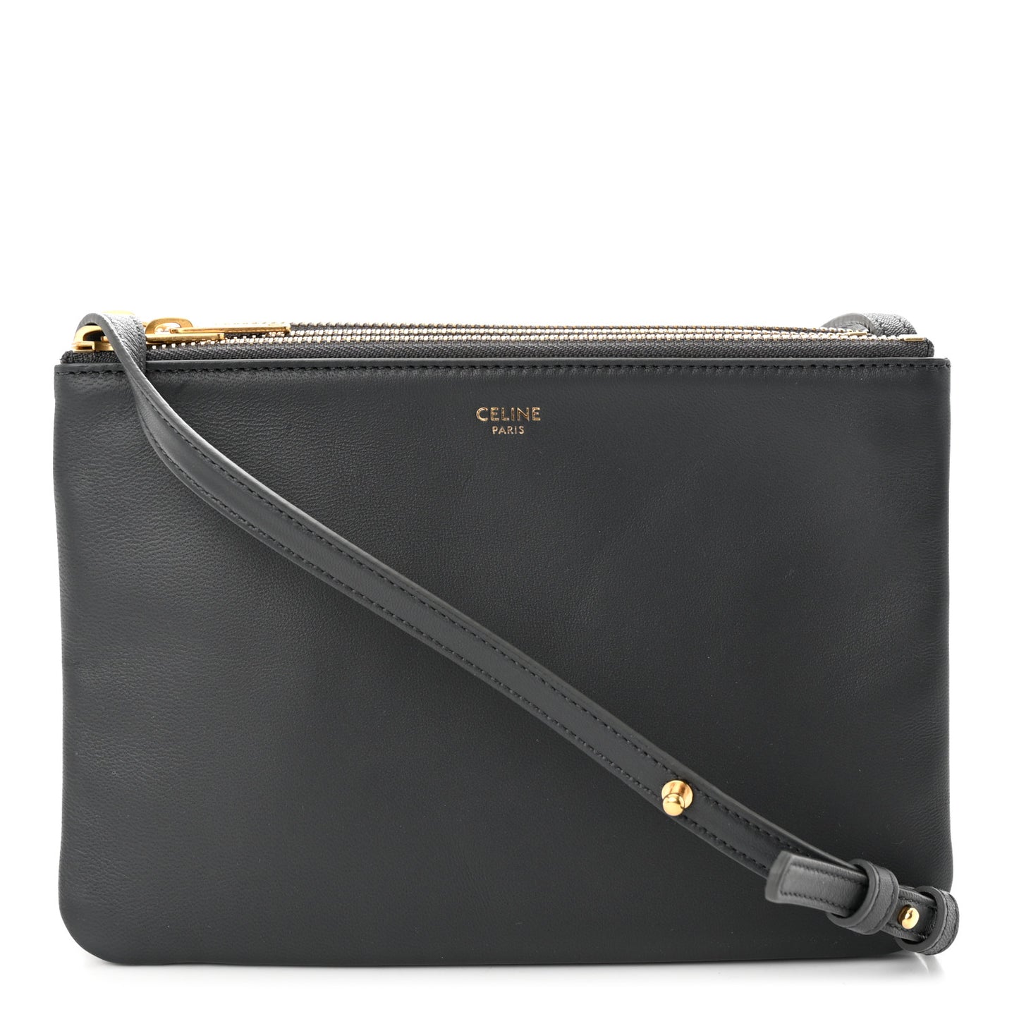 Lambskin Small Trio Crossbody Bag Medium Grey