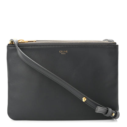 Celine Lambskin Small Trio Crossbody Bag Medium Grey 1 of 11