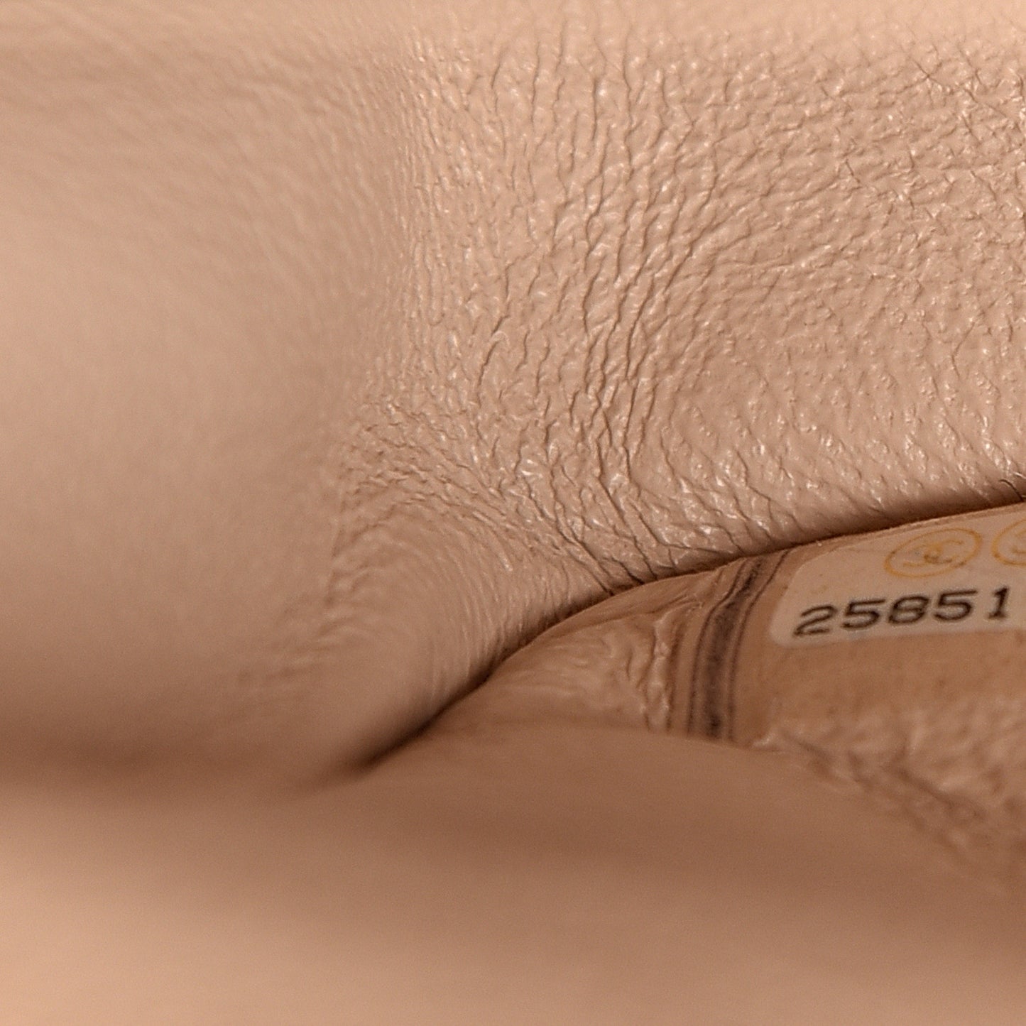 Lambskin Quilted Medium Double Flap Beige