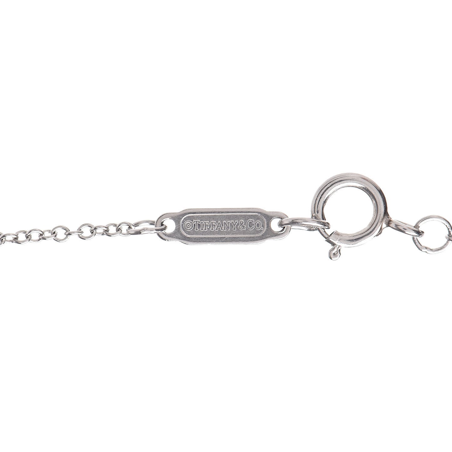 Platinum Diamond Small Peace Sign Pendant Necklace