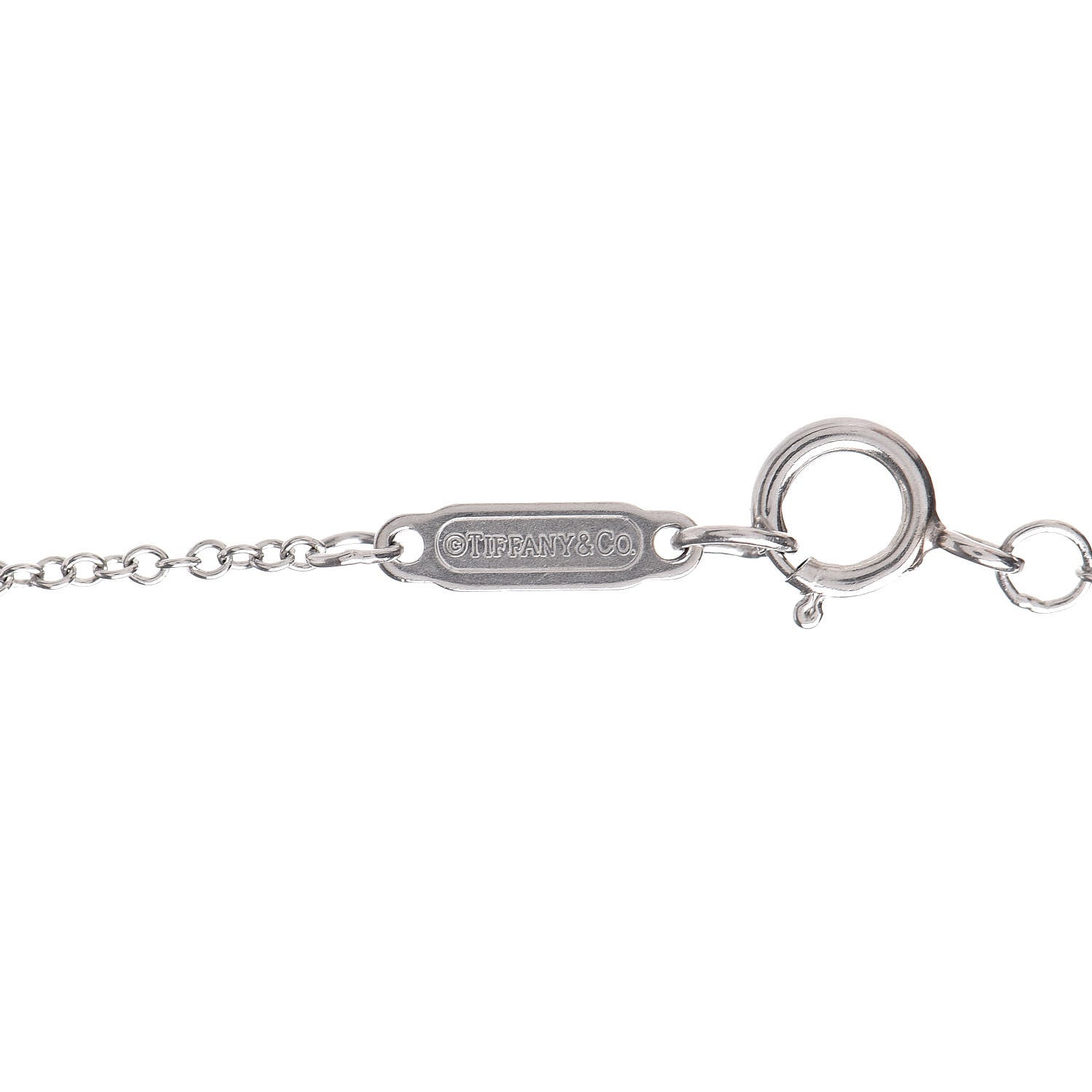 Tiffany Platinum Diamond Small Peace Sign Pendant Necklace 7 of 7