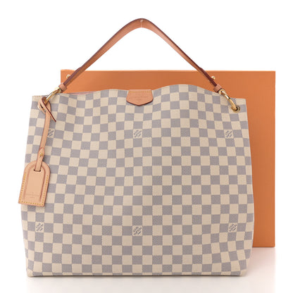 Louis Vuitton Damier Azur Graceful MM Rose Ballerine 12 of 12