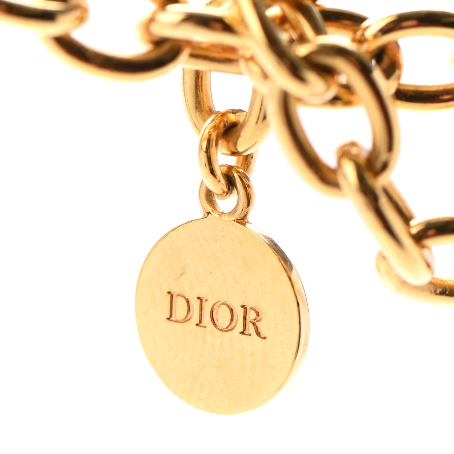 Metal CD Choker Necklace Gold
