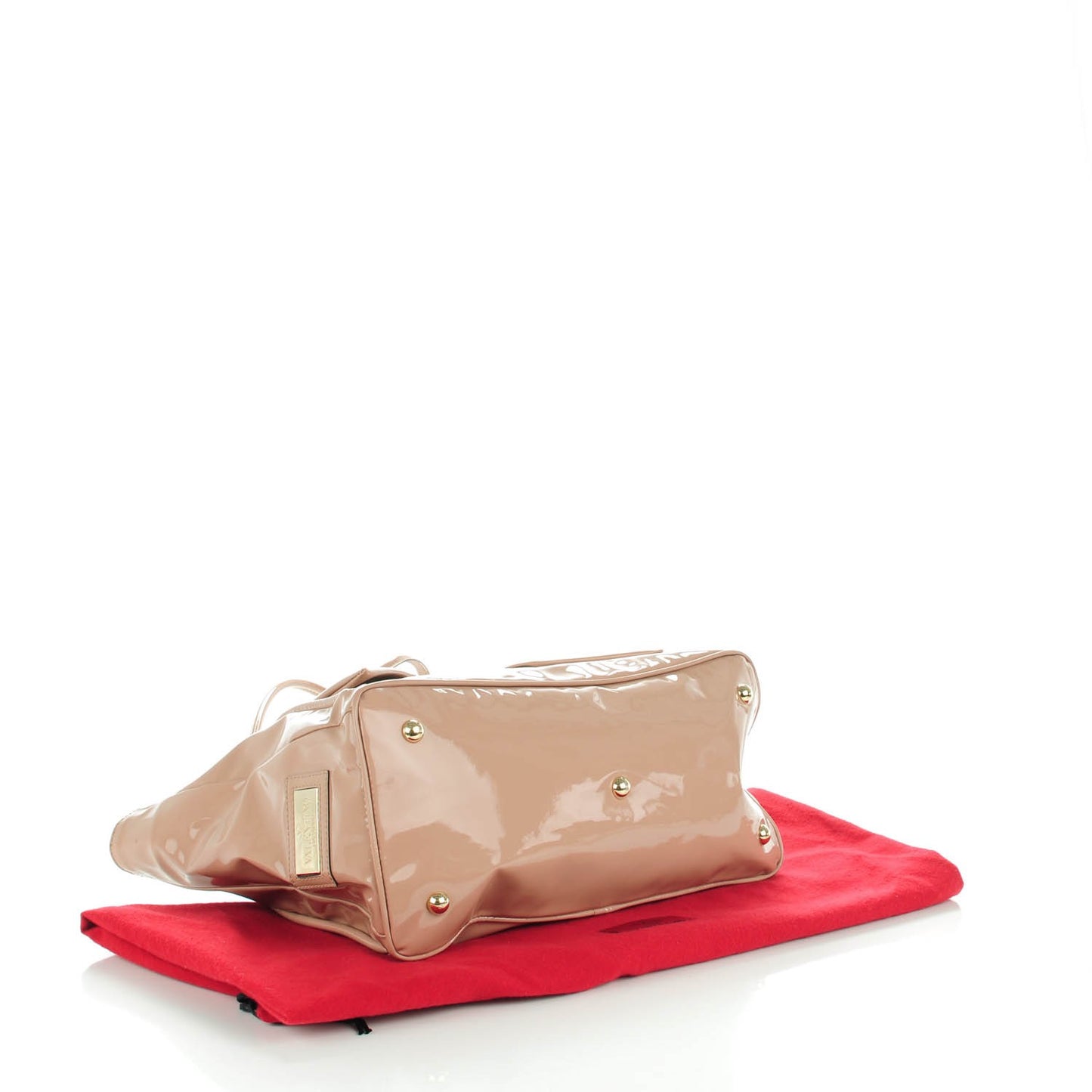 Patent Lacca Bow Tote Nude