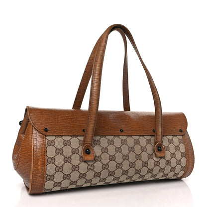 Gucci Monogram Bamboo Bullet Handbag Brown 3 of 10